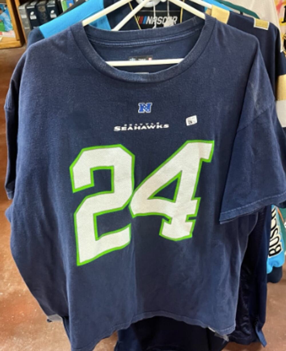 Marshawn Lynch #24 Seattle Seahawks NFL Team Apparel T-Shirt 2XL XXL